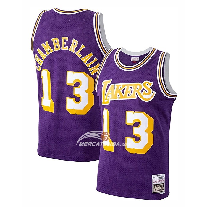 Maglia Los Angeles Lakers Wilt Chamberlain Mitchell & Ness 1971-72 Viola